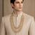 Gold plated double layered pearl kundan mala necklace
