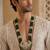 Emerald green beaded kundan statement necklace