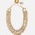 Gold plated double layered pearl kundan mala necklace