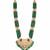 Emerald green beaded kundan statement necklace