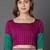 magenta magenta & green ethnic motifs zari silk blend saree