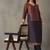 women ethnic motifs printed regular kurta with trousers