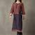 women ethnic motifs printed regular kurta with trousers