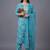 women ethnic motifs printed regular thread work cotton kurta with trousers & with dupatta