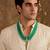 Jade green beaded kundan pendant mala necklace