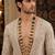 Gold plated green beaded kundan groom mala necklace