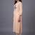 women striped regular thread work kurta with trousers