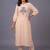 women striped regular thread work kurta with trousers