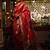 red ethnic motifs woven design zari silk blend banarasi saree