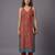women ethnic motifs printed regular kurta with trousers