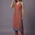 women ethnic motifs printed regular kurta with trousers