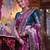 purple purple & blue ethnic motifs woven design zari banarasi saree