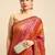 beige bandhani gotta patti pure chiffon saree