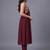 women ethnic motifs embroidered empire thread work kurta with trousers