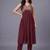 women ethnic motifs embroidered empire thread work kurta with trousers