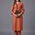 women ethnic motifs embroidered regular thread work kurta with trousers