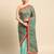 turquoise bandhani gotta patti pure chiffon saree