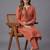 women ethnic motifs embroidered regular thread work kurta with trousers