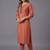 women ethnic motifs embroidered regular thread work kurta with trousers