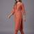 women ethnic motifs embroidered regular thread work kurta with trousers