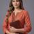 women ethnic motifs embroidered regular thread work kurta with trousers