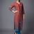 women ethnic motifs printed regular chanderi silk kurta with trousers
