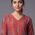 women ethnic motifs printed regular chanderi silk kurta with trousers