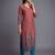 women ethnic motifs printed regular chanderi silk kurta with trousers
