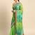 green bandhani gotta patti pure chiffon saree