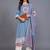 women printed regular kurta with trousers & with dupatta