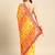 yellow bandhani gotta patti pure chiffon saree