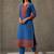 women ethnic motifs printed regular kurta with trousers