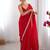 pink satin saree with blouse piece