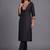 women ethnic motifs embroidered regular mirror work kurta with trousers & with dupatta