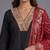 women ethnic motifs embroidered regular mirror work kurta with trousers & with dupatta