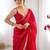 pink satin saree with blouse piece