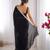 Black satin saree with blouse piece