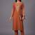 women ethnic motifs embroidered regular thread work kurta with trousers