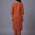women regular mirror work kurta with trousers