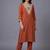women regular mirror work kurta with trousers