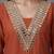 women regular mirror work kurta with trousers