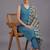 women regular kurta with trousers & with dupatta