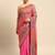 Pink bandhani gotta patti pure chiffon saree