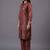 women ethnic motifs embroidered regular thread work chanderi silk kurta & trousers