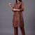 women ethnic motifs embroidered regular thread work chanderi silk kurta & trousers