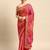 red bandhani gotta patti pure chiffon saree