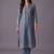 women ethnic motifs printed chanderi silk kurta with trousers & with dupatta
