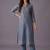 women ethnic motifs printed chanderi silk kurta with trousers & with dupatta