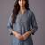 women ethnic motifs printed chanderi silk kurta with trousers & with dupatta