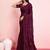 Purple ethnic motifs sequinned pure chiffon saree